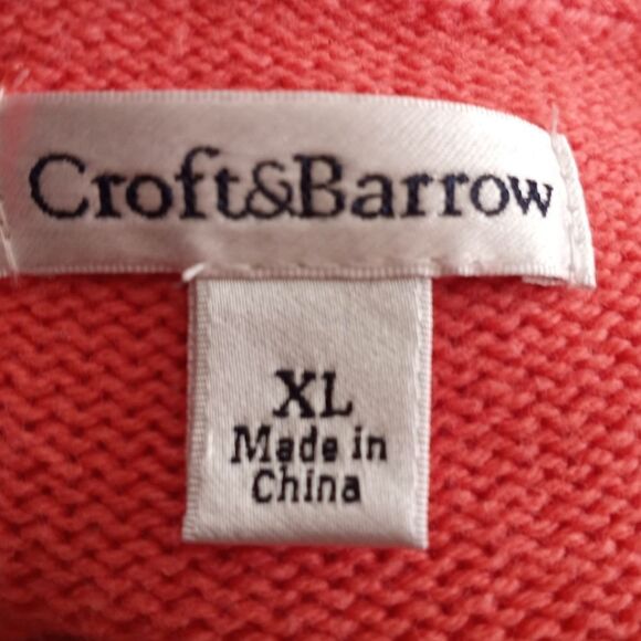 CROFT & BARROW CORAL SWEATER SZ.XL EUC - Picture 4 of 6
